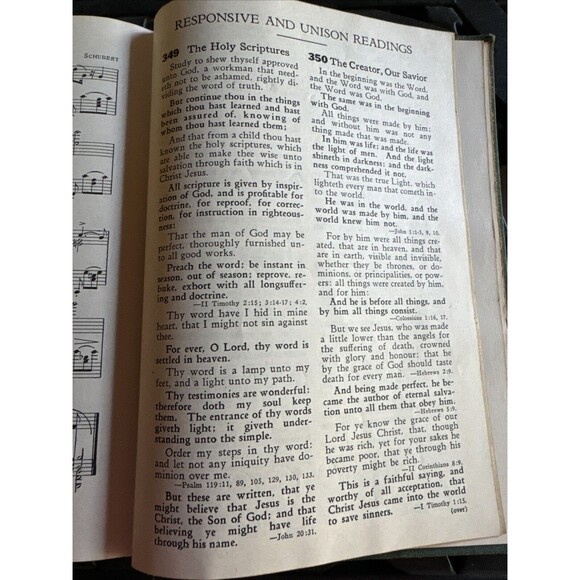 Tabernacle Hymns Number Four 1955 Green Hardcover Hymnal Vintage Book USA - Picture 9 of 11